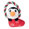 peluche de Noël pour chien Pingouin avec corde Doogy