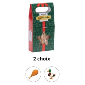 Bâtonnets à mâcher de Noël pour chien Beeztees dans boîte festive