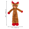 dimensions de la Peluche de Noël pour chien Holiday Shakers Reindeer Red KONG®