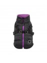manteau Mountaineer noir pour chien avec harnais intégré Puppia