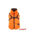 manteau pour chien orange avec harnais intégré Mountaineer Puppia