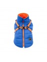 manteau pour chien bleu avec harnais intégré MountaineerPuppia