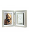 double cadre photo avec empreinte de patte en plâtre pour chien et chat Pearhead