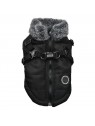 Manteau pour chien noir avec harnais intégré Donavan Puppia