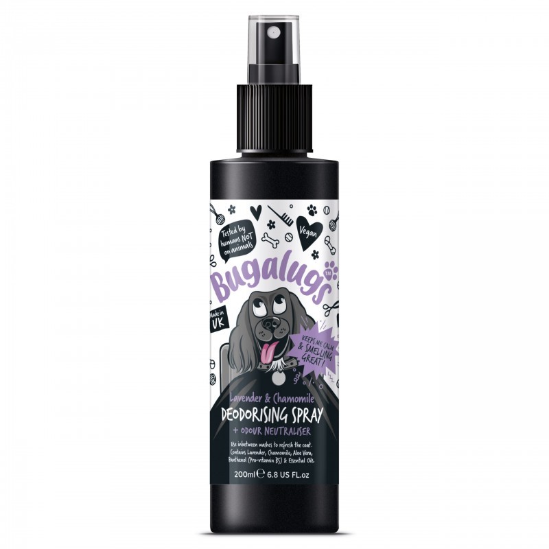 spray déodorant chien apaisant lavande et camomille bugalugs