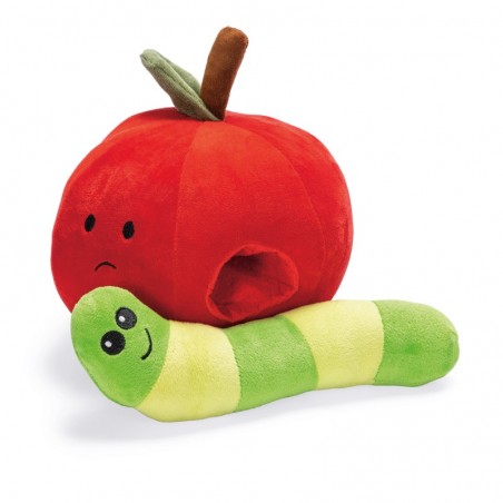 peluche de fouille pomme et asticot pour chien beetzees