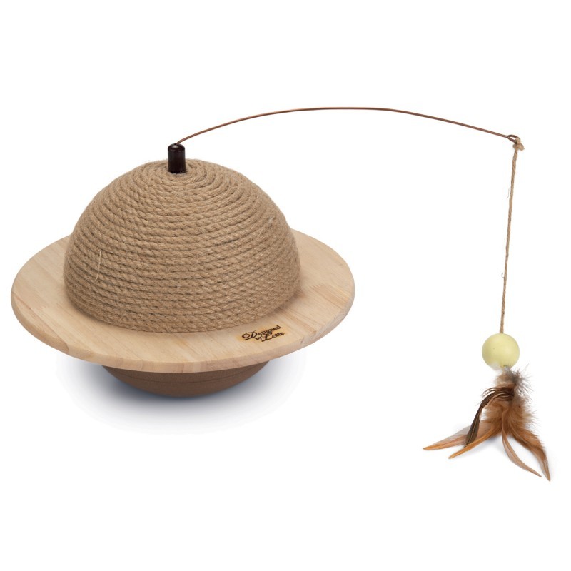boule à bascule en sisal wiggly pour chat designed by lotte
