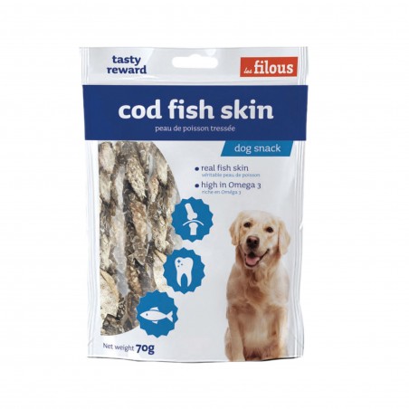 Peau de cabillaud friandises pour chien Les Filous