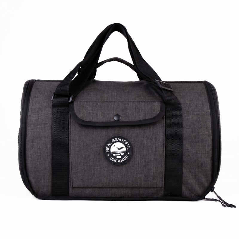 sac de transport chien tunnel anthracite collection real dreamermartin sellier