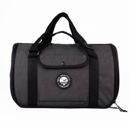 sac de transport tunnel anthracite collection real dreamer pour chien et chat martin sellier