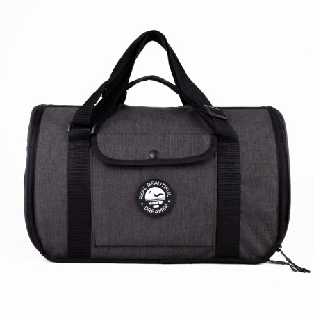 sac de transport chien tunnel anthracite collection real dreamermartin sellier