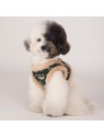 chien de face avec le Harnais Veste pour chien kaki FLORENT Puppia
