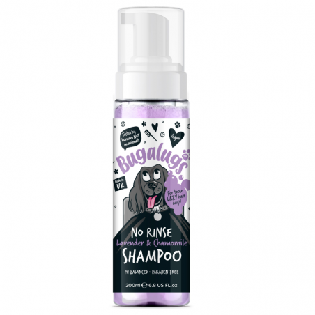 shampooing sans rinçage lavande pour chien bugalugs