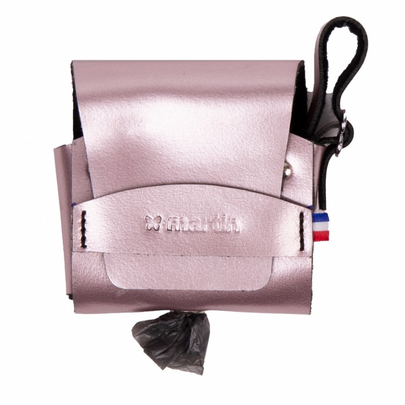 sac cuir rose métallisé poopidoo dakota martin sellier
