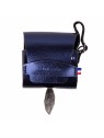sac en cuir bleu nuit métallisé poopidoo dakota martin sellier