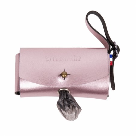 sac en cuir rose métallisée Poopi dakota martin sellier
