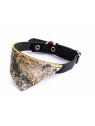 collier pour chat en cuir noir avec bandana malibu Martin Sellier