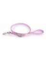 laisse pour chien en cuir rose avec bandana malibu martin sellier