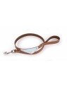 laisse chien cuir bleu cognac bandana miami martin sellier