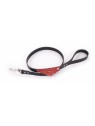 laisse pour chien en cuir rouge noir avec bandana miami martin sellier