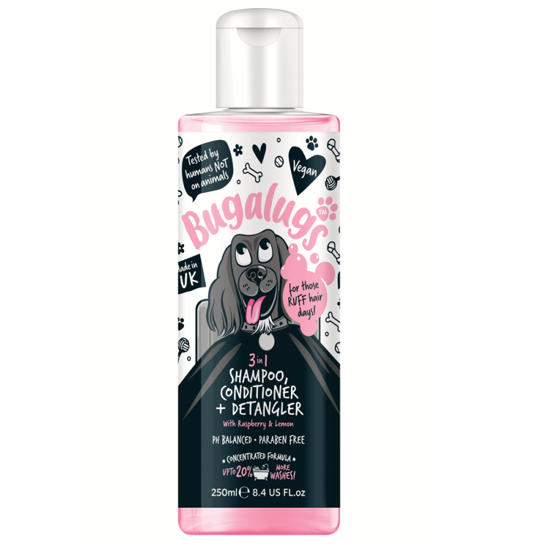 shampooing soin 3 en 1 pour chien bugalugs