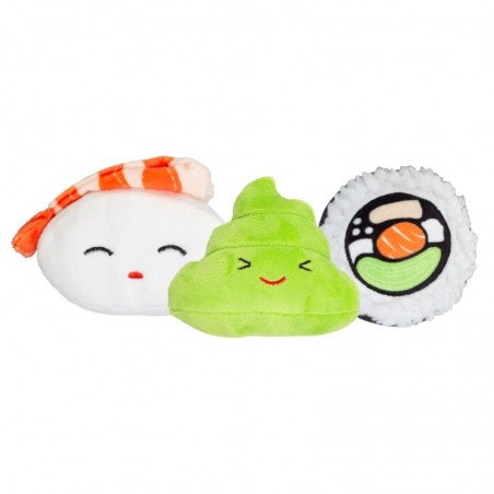 lot de 3 peluches sushi sonores pour chien pearhead