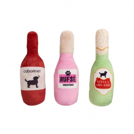 lot de 3 peluches bouteilles sonores pour chien pearhead