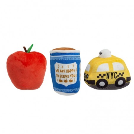 Lot de 3 peluches pour chien sonores nyc pearhead