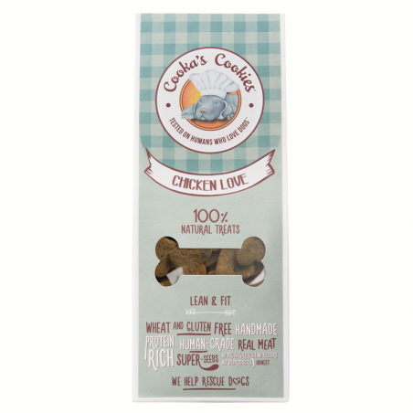 friandises pour chien poulet forme coeur cooka's cookies