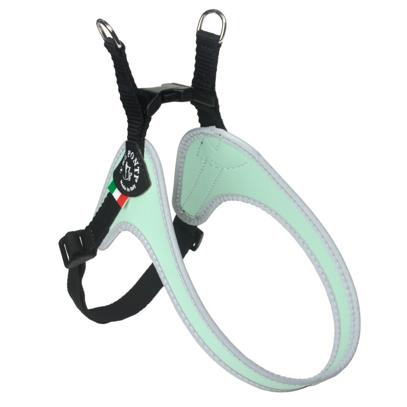 harnais pour chien menthe réglable réfléchissant pastel tre ponti
