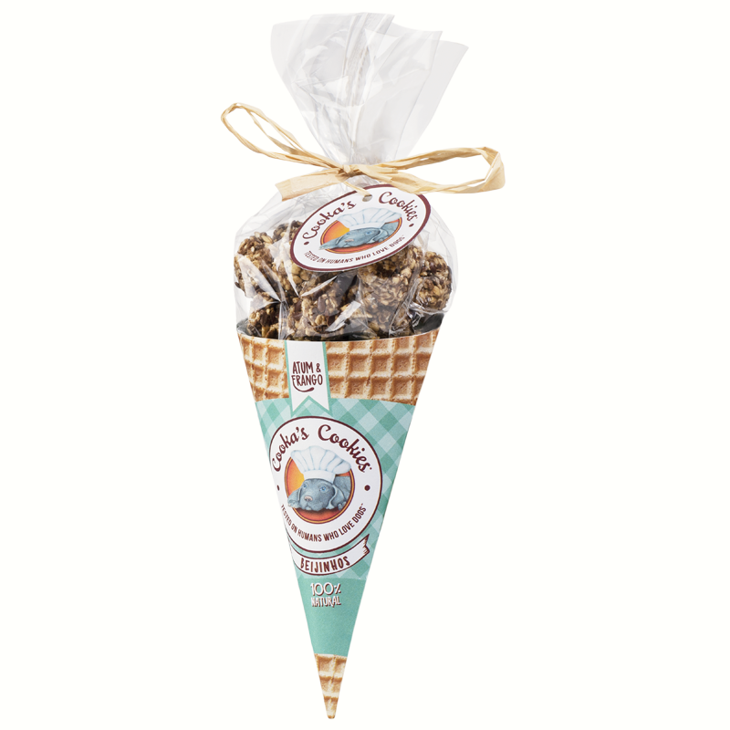 friandises pour chien cornet poulet et thon cooka's cookies