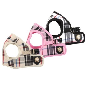 harnais veste pour chien beige junior puppia disponible en rose ou noir