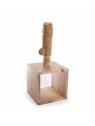 griffoir pour chat cube en bois de caféier martin sellier