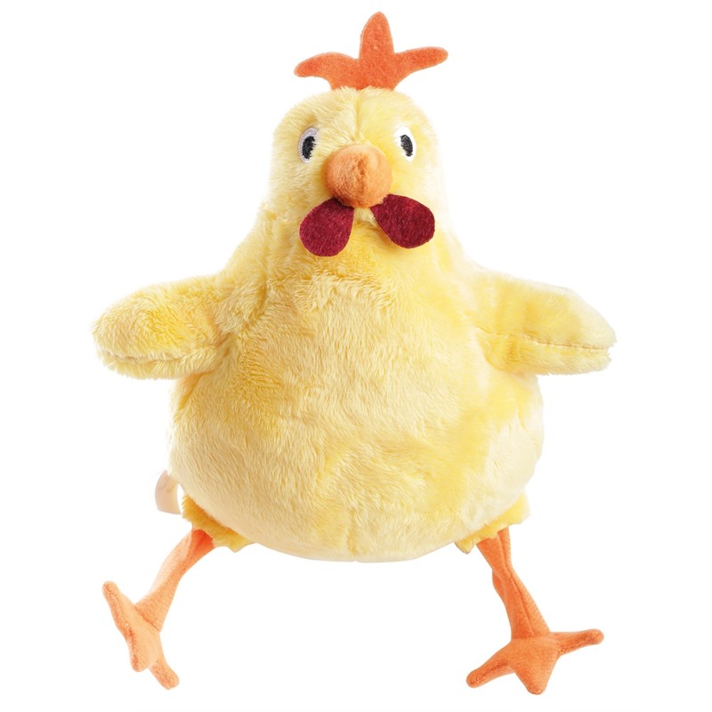 peluche pour chien poule jaune martin sellier