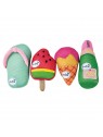 Lot de 4 jouets rafraîchissante pour chien  summer party doogy