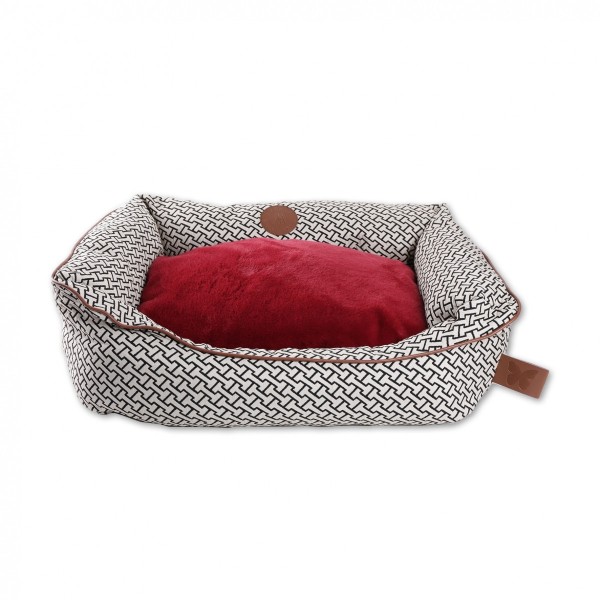 Corbeille pour chien et chat rouge collection Avenue Montaigne MARTIN SELLIER