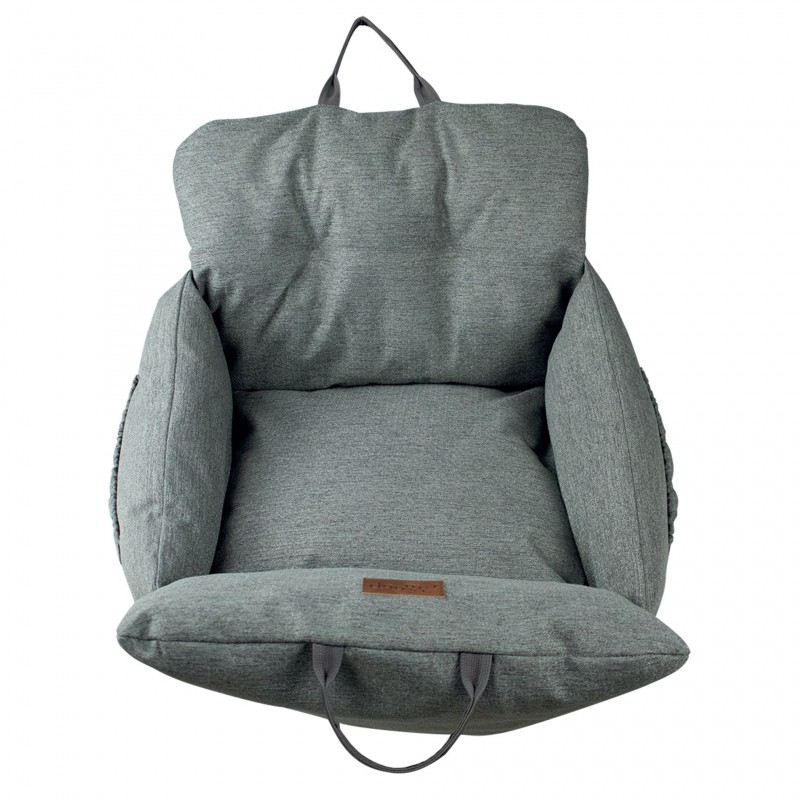 fauteuil voiture naya gris pour chien Doogy