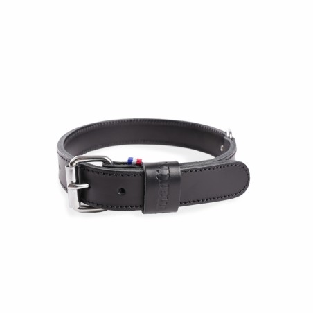 collier pour chien en cuir noir collection 107 martin sellier