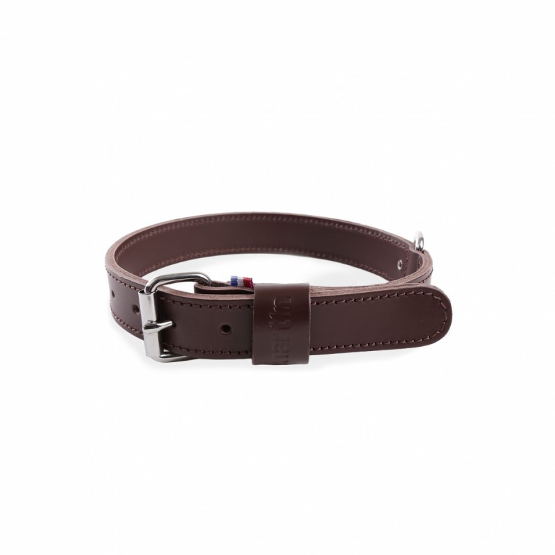 collier pour chien en cuir marron collection 107 martin sellier