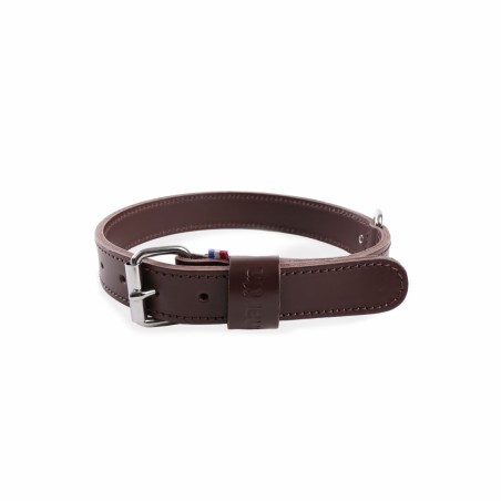 collier marron en cuir collection 107 pour chien martin sellier