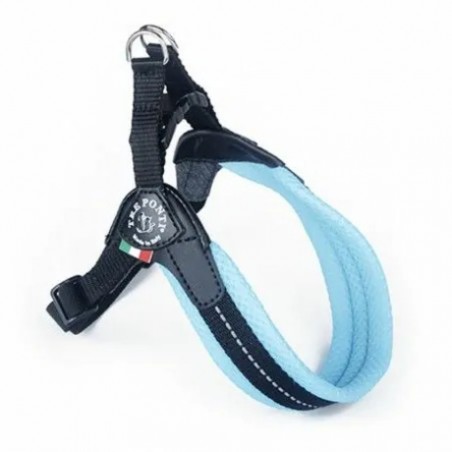 harnais confort pastel bleu réglable pour chien tre ponti