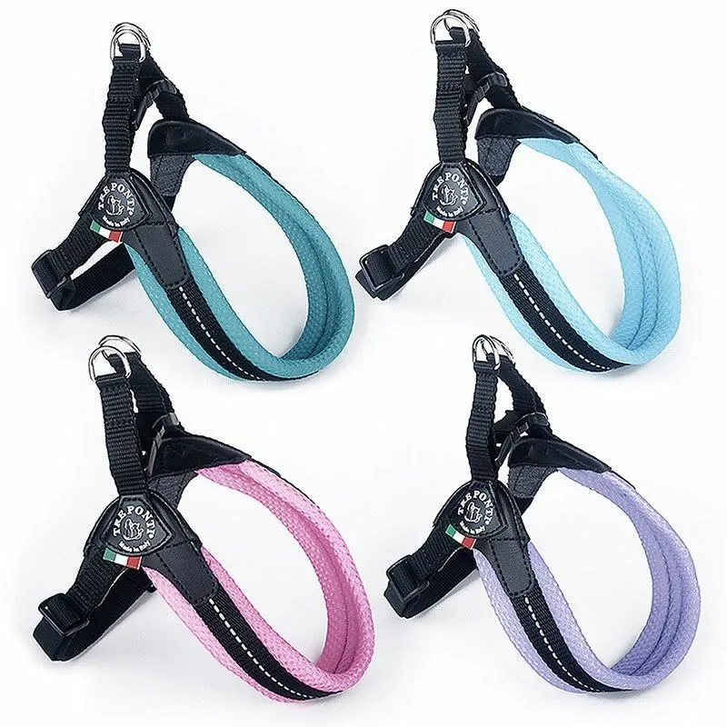 harnais pour chien bleu réglable confort pastel tre ponti disponible dans d'autres coloris