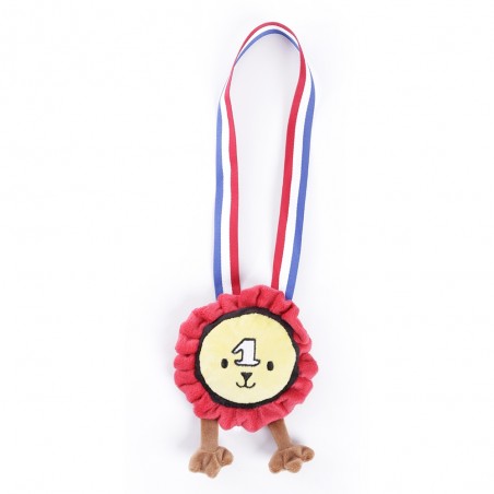 peluche médaille les frenchies collection pour chien martin sellier