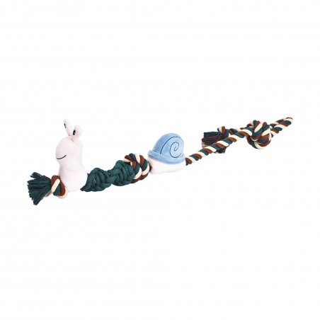 jouet pour chien corde et peluche escargot doogy