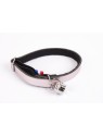 collier pour chat en cuir rose metallisé dakota martin sellier