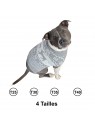 pull gris jacquard pour chien doogy