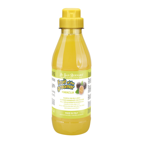 shampooing pour chien et chat poils longs maracuja passion fruit of groomer Iv San Bernard 500 ml