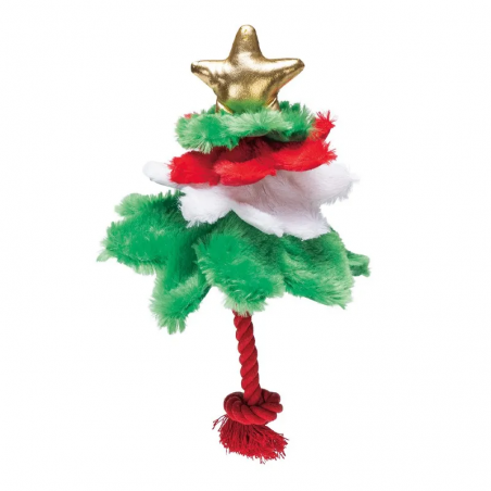 peluche sapin de Noël avec corde pour chien Beeztees