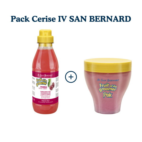 pack pour chien et chat poils courts cerise fruit of groomer iv san bernard