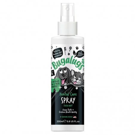 Dental care spray menthe fraîche pour chien et chat Bugalugs